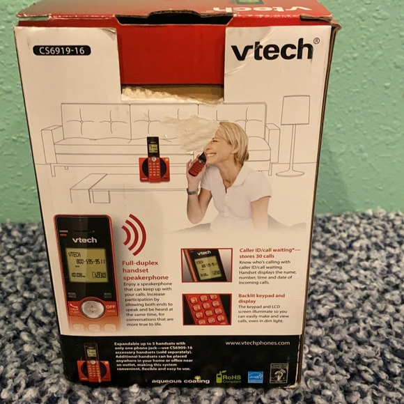 Vtech cordless phone system.  Used in box.  Excellent condition. - Picture 3 of 4